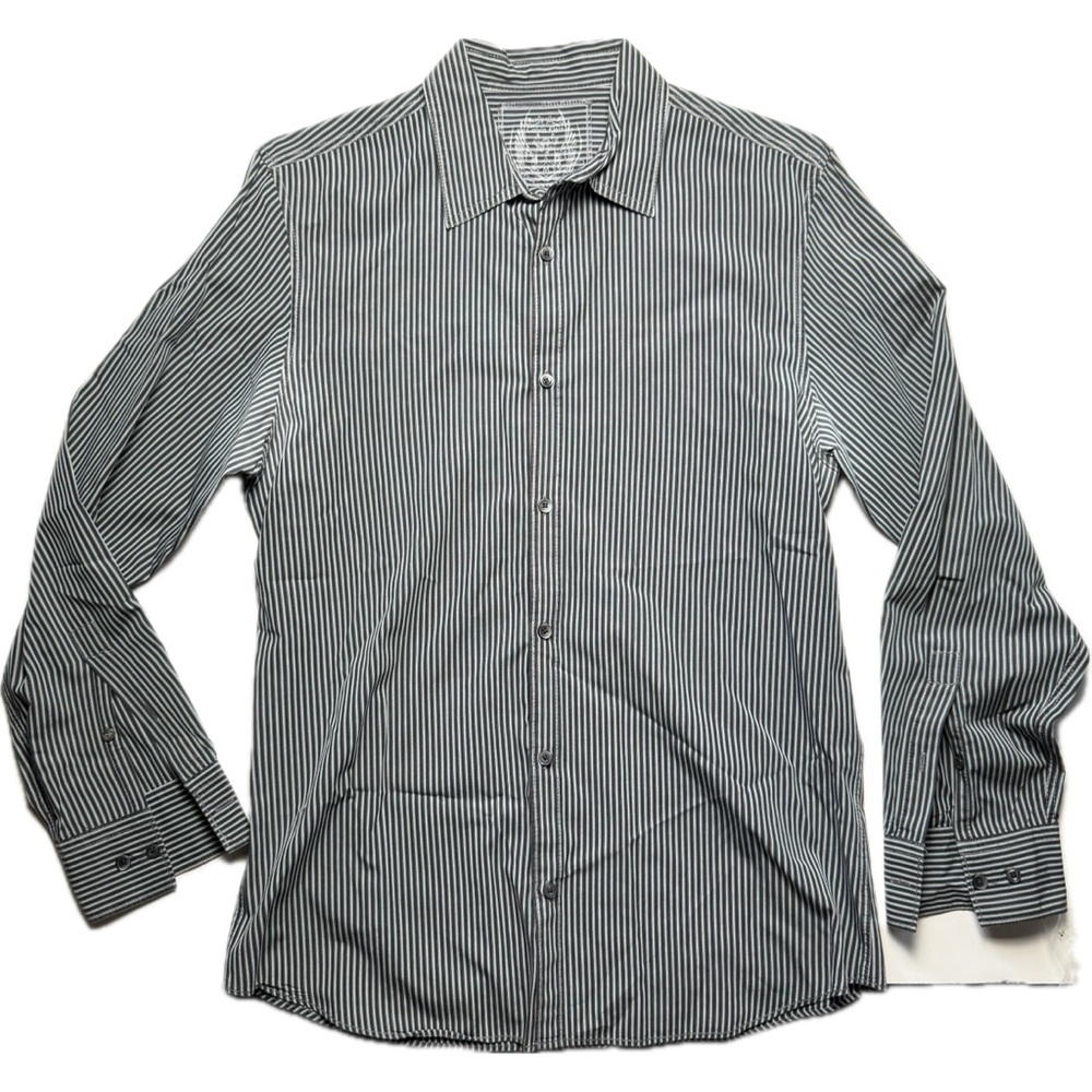 Calvin Klein Black and Blue Casual Button Down Shirt